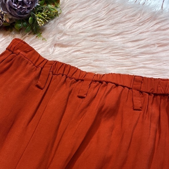Apiece Apart Orange Red Paper Bag Style Pants sz 0 - Picture 10 of 10